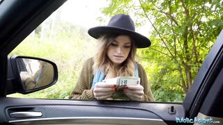 Public Agent Big tits hitchhiker Nicole Rae big dick public pov blowjob