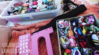 NUDE VLOG: filming panty try on hauls !!! behind the scenes with a disabled porn creator