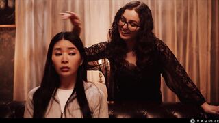 Japanese Asian Vampire Sex - Big Tits Babe Rikako Preyed by Nerdy Leana & Turned into Lesbian Demon