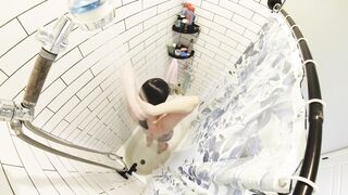 Hot body, steamy water—after-gym solo shower tease Full video on profile