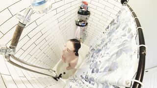 Hot body, steamy water—after-gym solo shower tease Full video on profile