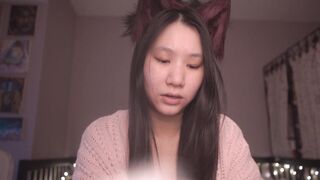 Cute Asian Girl Kitty Cat Cosplay ASMR - read with me onii-chan! - Ezra 9-10