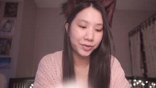 Cute Asian Girl Kitty Cat Cosplay ASMR - read with me onii-chan! - Ezra 9-10