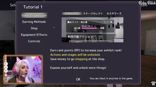 REAL LIFE PUBLIC EXHIBITIONIST PLAYS HENTAI FLASHING GAME: Secret Flasher Sereka-san