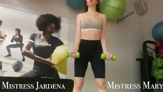 Naughty femboy observe Mistress in gym. Full video on my Onlyfans ( link in bio)