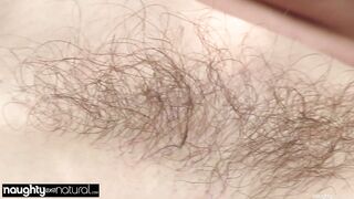 Hairy Babe Squirts in Backyard