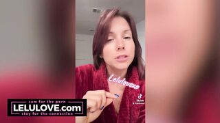 Babe shows quick squirt then rants about boob job & stretches pussy lips - Lelu Love