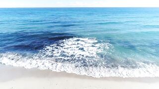 Walking on the beach on a sunny day