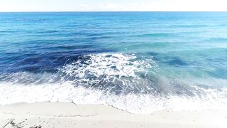 Walking on the beach on a sunny day
