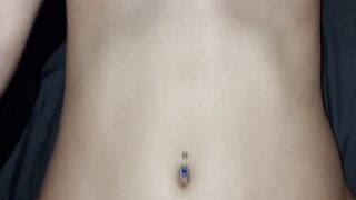 Teen stepdaughter has new sextoys and I cum on her