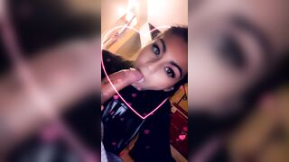 Sexy latina sucks big dick
