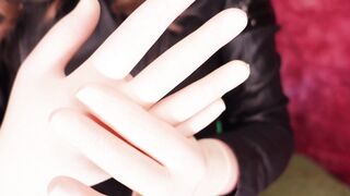ASMR: latex gloves, ripping medical gloves. Arya Grander