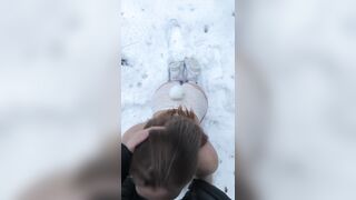 Быстрый минет в лесу