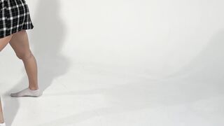 yoga teasing show in short skirt goddess worship
