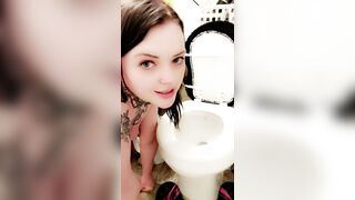 Playing in the bathroom