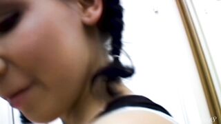 Alise - The miniature female gave herself with pleasure to a huge bearded man
