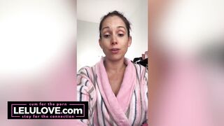 Big tits babe teases in lingerie, soaks creampie after sex, makeup chat, toenail polish - Lelu Love