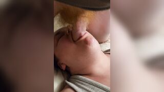 Deepthroat mouth fuck milf big dick