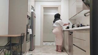 stepson fucked stepmom while she is inside of washing machine - creampie