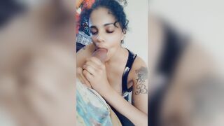Blow job facial sloppy bbc cosplay