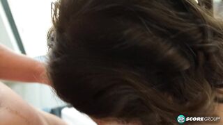Petite, beautiful Justine Jakobs has her way with your cock