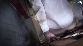 僕は女を飼っています。彼女も自慰行為をして男のチンコを欲します。柵越しにせれるフェラチオは背徳感満載！！（日本人、個人撮影、素人）