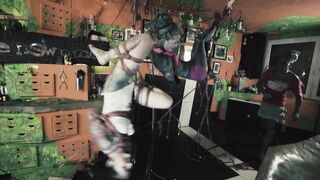 Dirty Dreaz shibari fun - Cute Dreadlocks girls Anuskatzz + Valkyriz getting tied up bondage BDSM