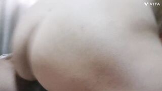 She sits on my cock and ends up super wet