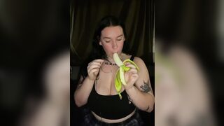 British Teen With Big Tits Eats Food