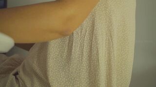 Eating in a dress