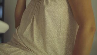 Eating in a dress