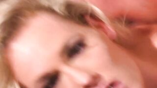 Phoenix Ray is a busty blonde who gets cum on her tits