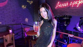 Public pickup in a nightclub and wild sex with bondage Creampie